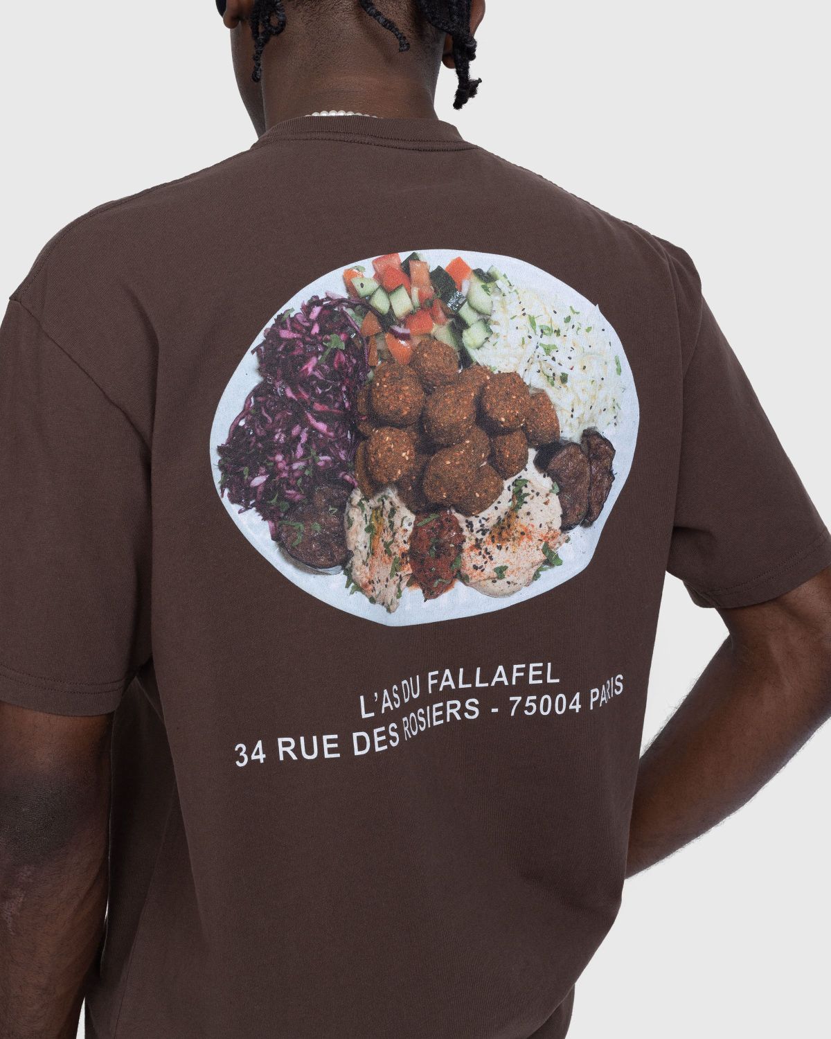 L'As du Fallafel x Highsnobiety – Short Sleeve T-Shirt Brown - T-shirts - Brown - Image 6