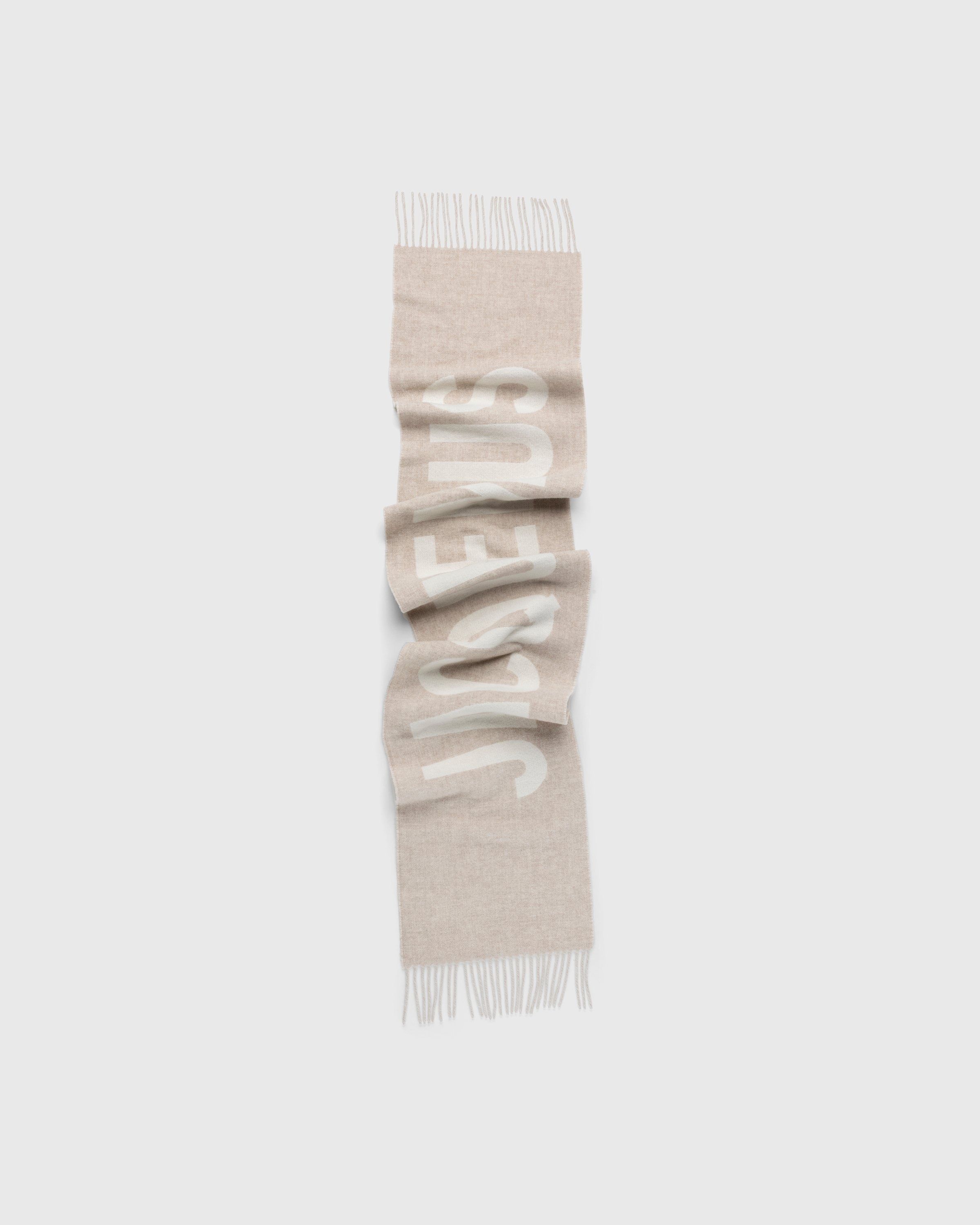 Echarpe Logo Virgin Wool Scarf in Brown - Jacquemus