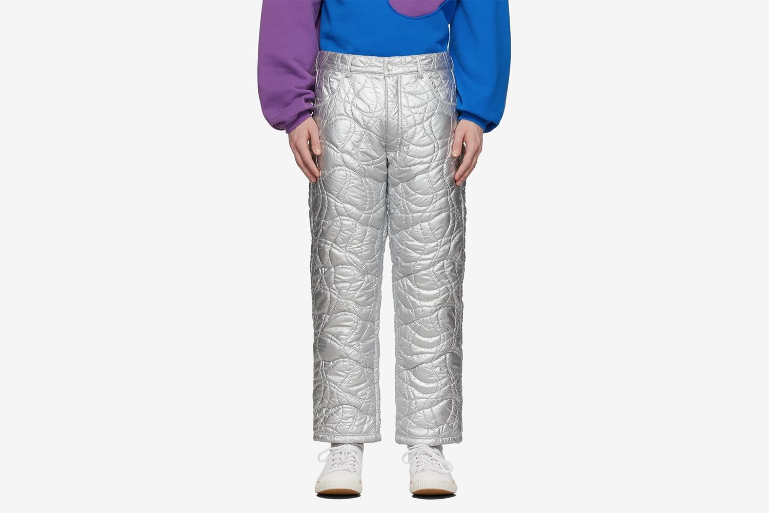 Woven Puffer Trousers