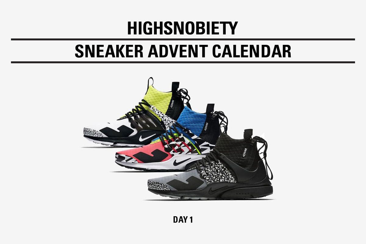Highsnobiety Sneaker Advent Calendar ACRONYM x Nike Presto Pack
