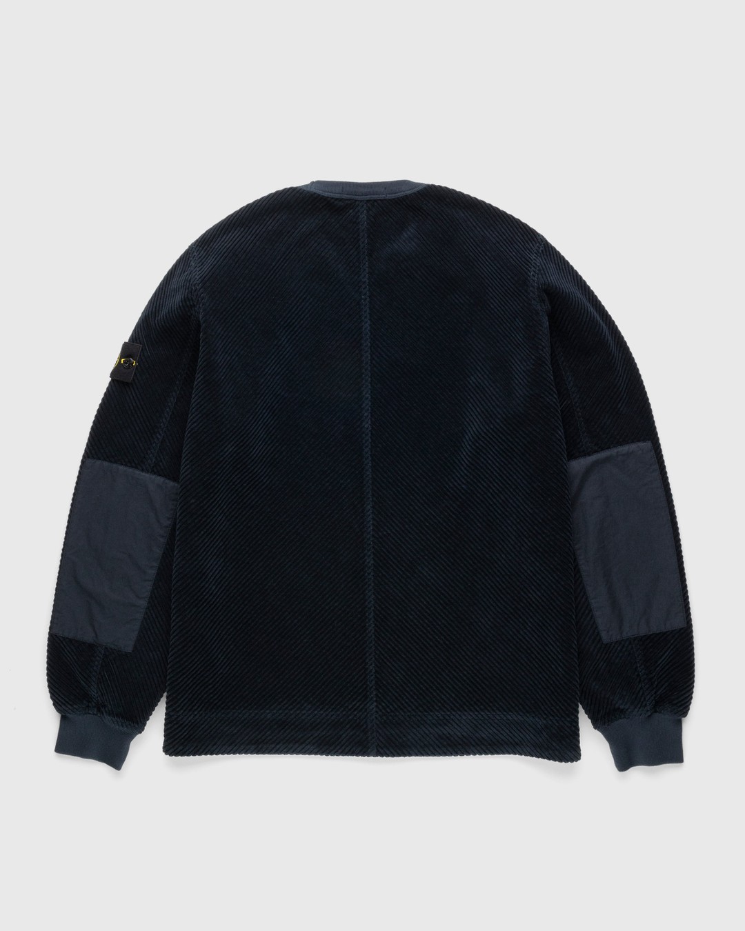 Stone Island – Corduroy Crewneck Navy Blue - Sweats - Blue - Image 2