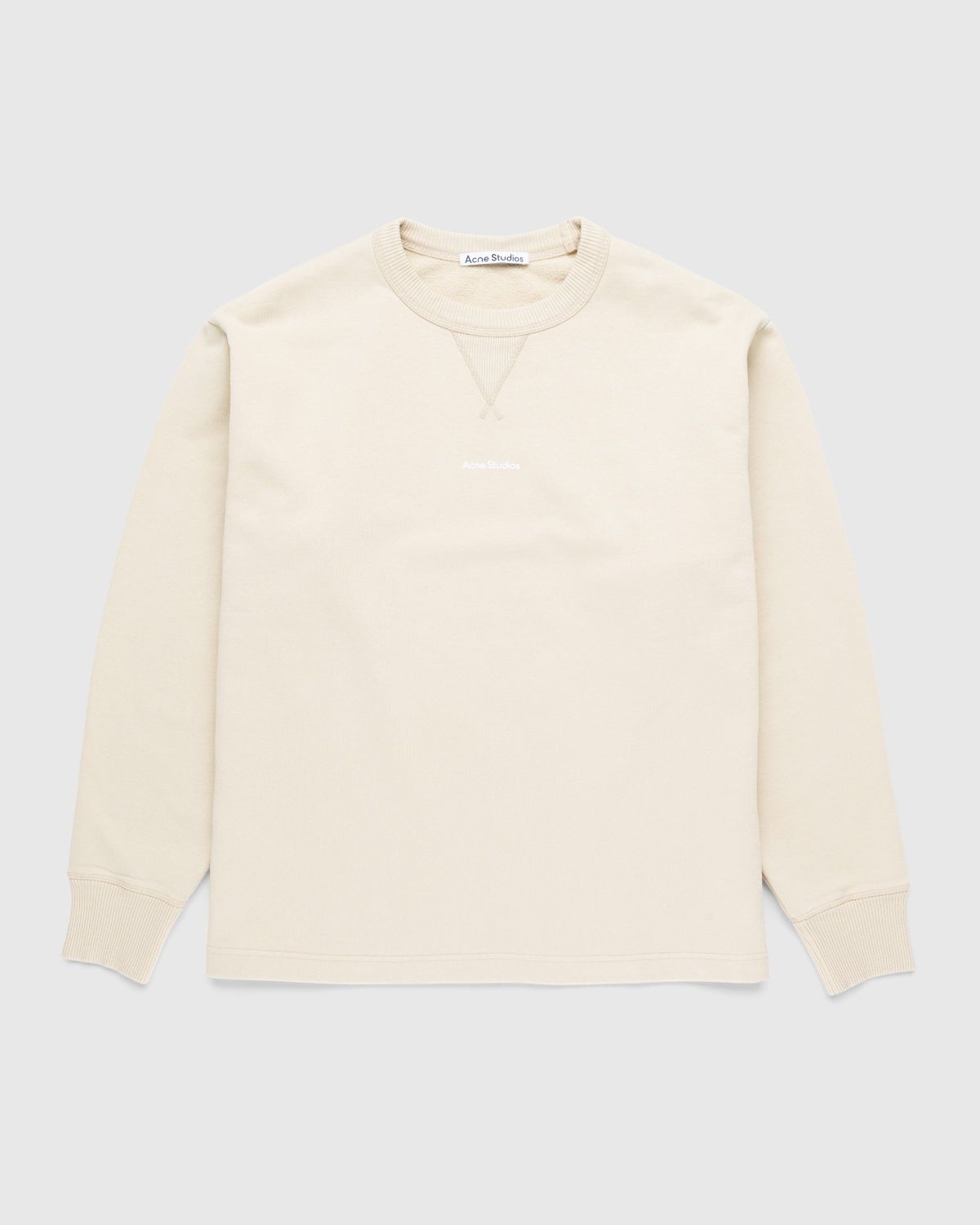 Acne Studios – Stamp Logo Sweater Champagne Beige - Sweats - Beige - Image 1