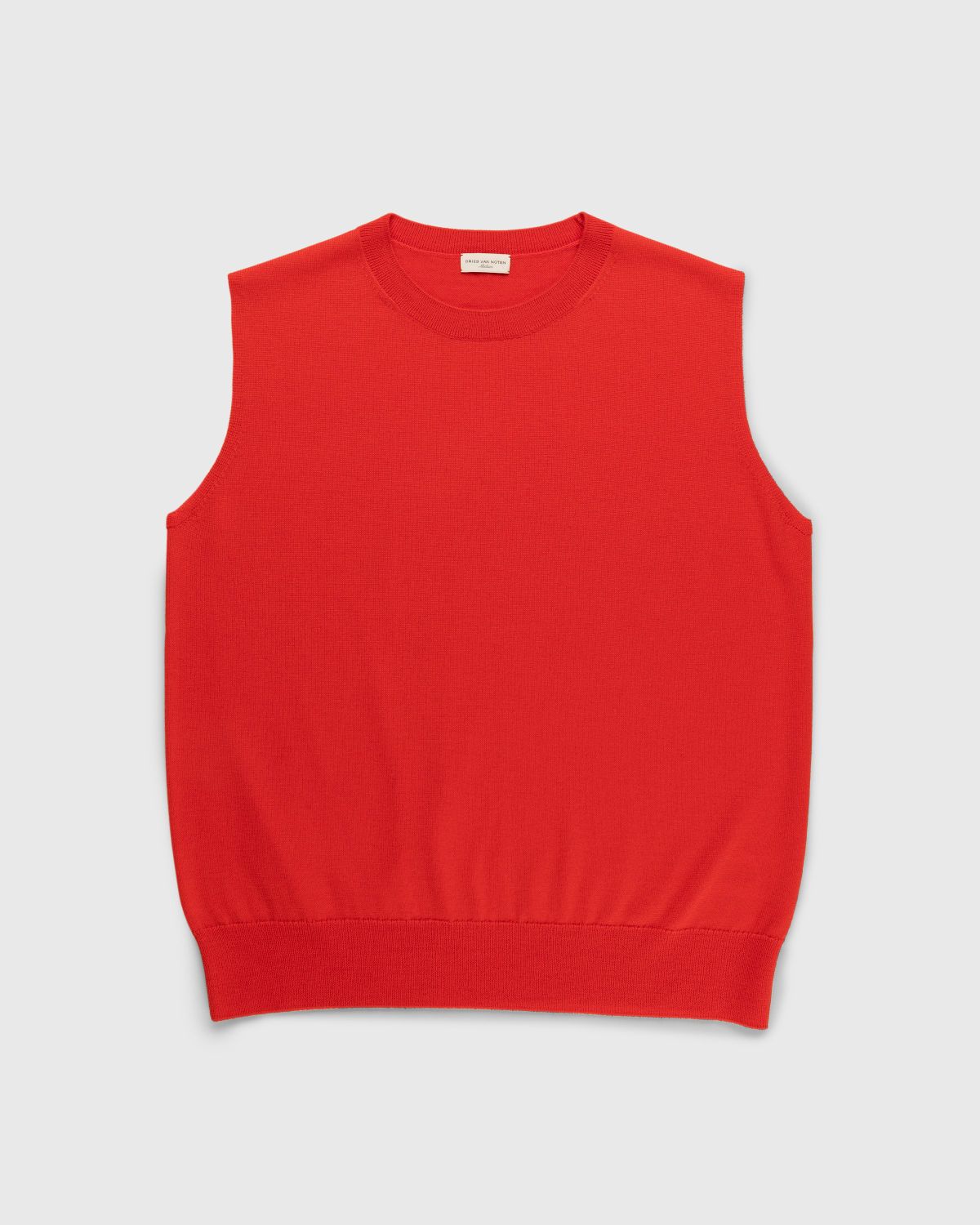 Dries van Noten – Neptune Sweater Vest Red - Gilets - Red - Image 1