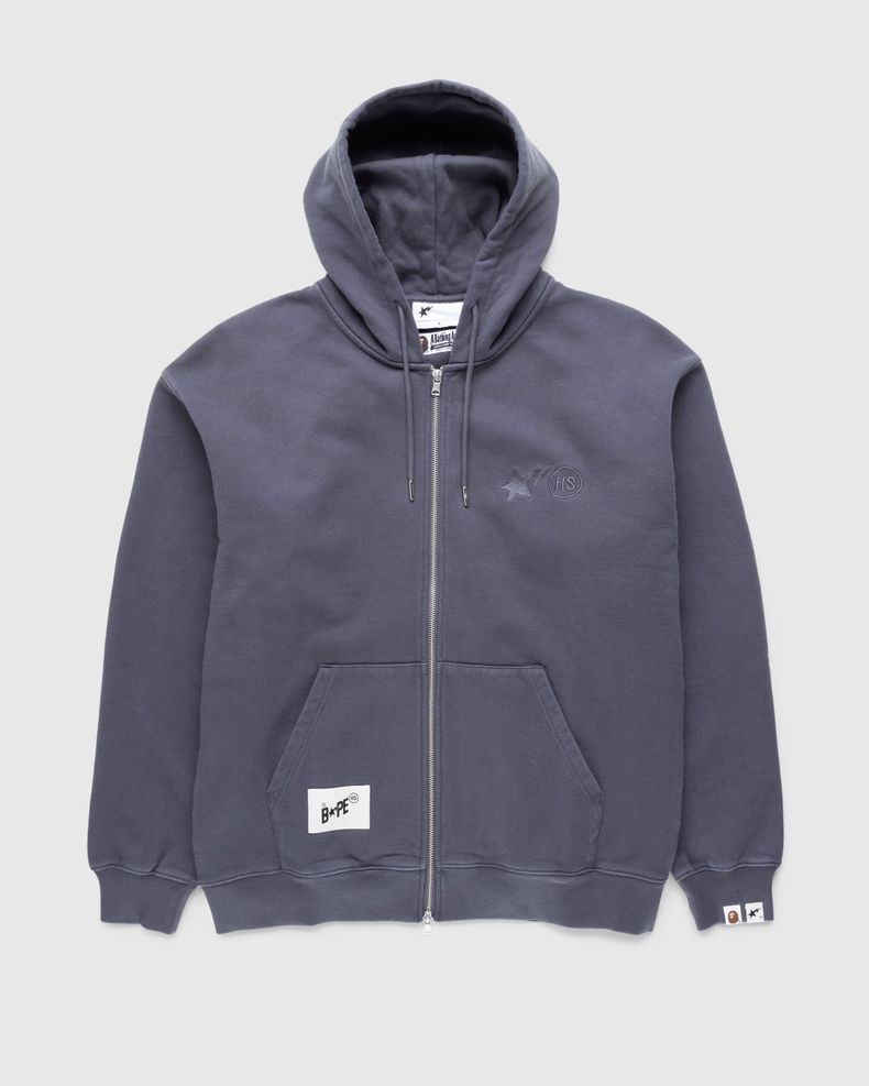 Heavy Washed Zip Hoodie Charcoal