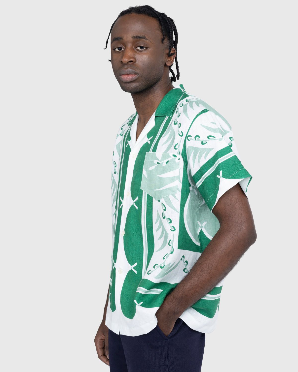 Short Sleeve Boxy Jacquard Bandana Shirt