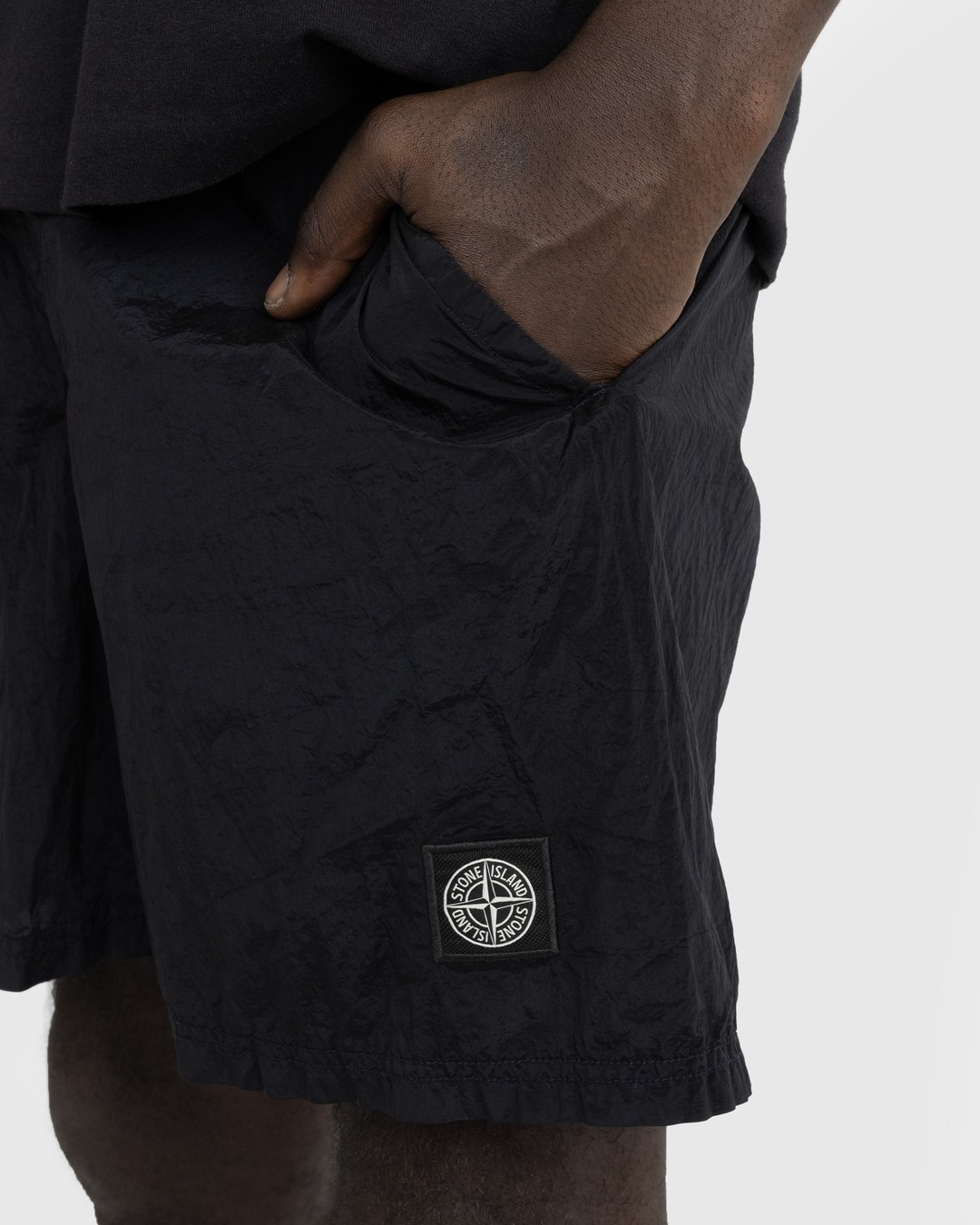 Stone Island – Nylon Metal Beach Shorts Black - Shorts - Black - Image 4