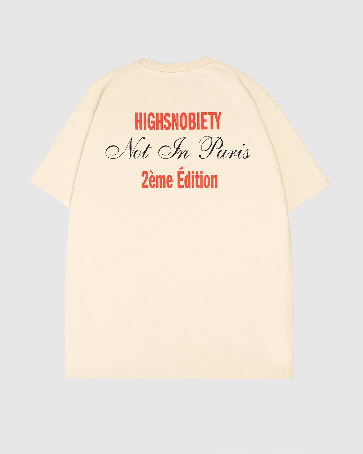 Highsnobiety – Not In Paris Eiffel Tower T-Shirt Eggshell - Tops - Beige - Image 1