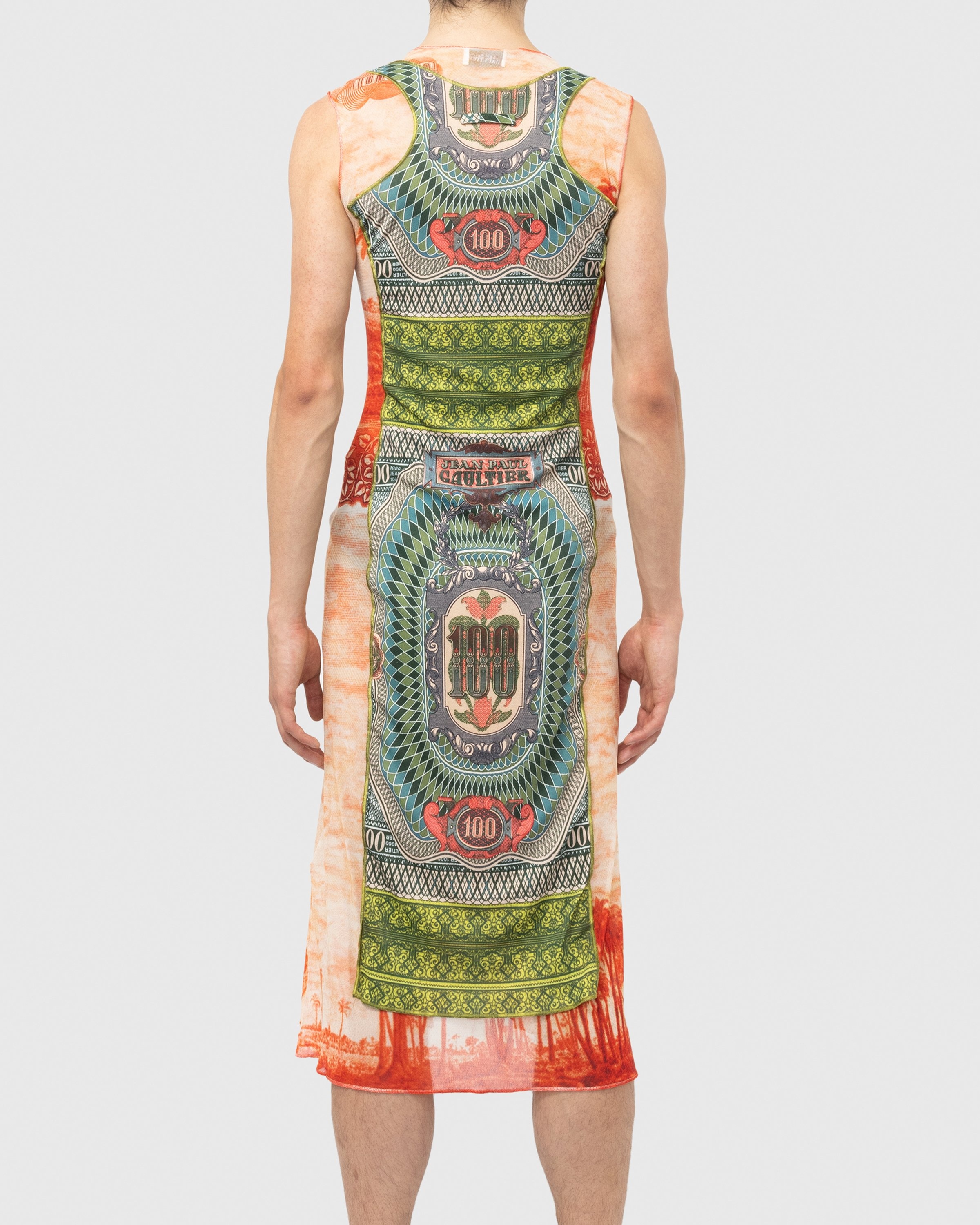 Jean Paul Gaultier – Banknote and Palm Tree Print Dress Multi - Dresses & Skirts - Green - Image 4