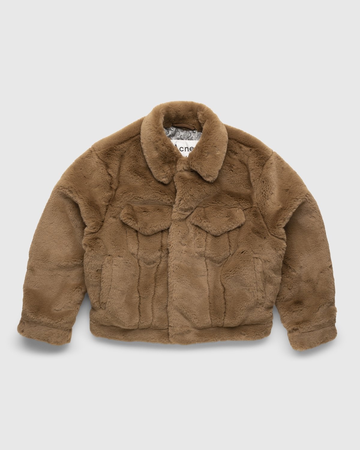 Acne Studios Boxy Faux Fur Jacket Beige Highsnobiety Shop