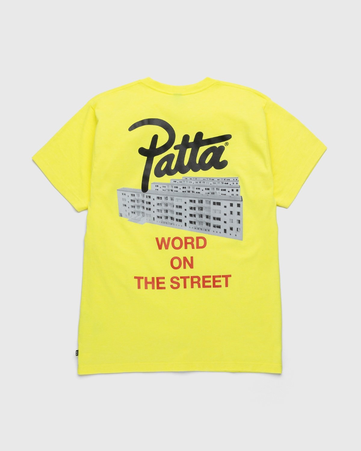 Patta – Word On The Street T-Shirt Fluoro Yellow - T-Shirts - Yellow - Image 1
