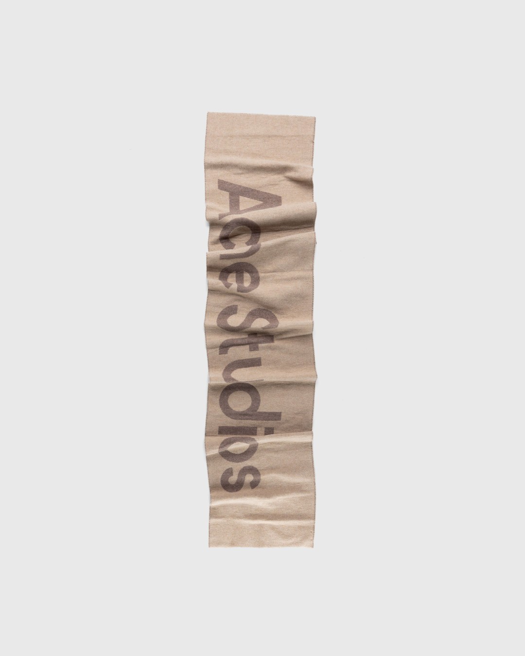 Acne Studios – Logo Jacquard Scarf Camel Brown - Scarves - Brown - Image 1