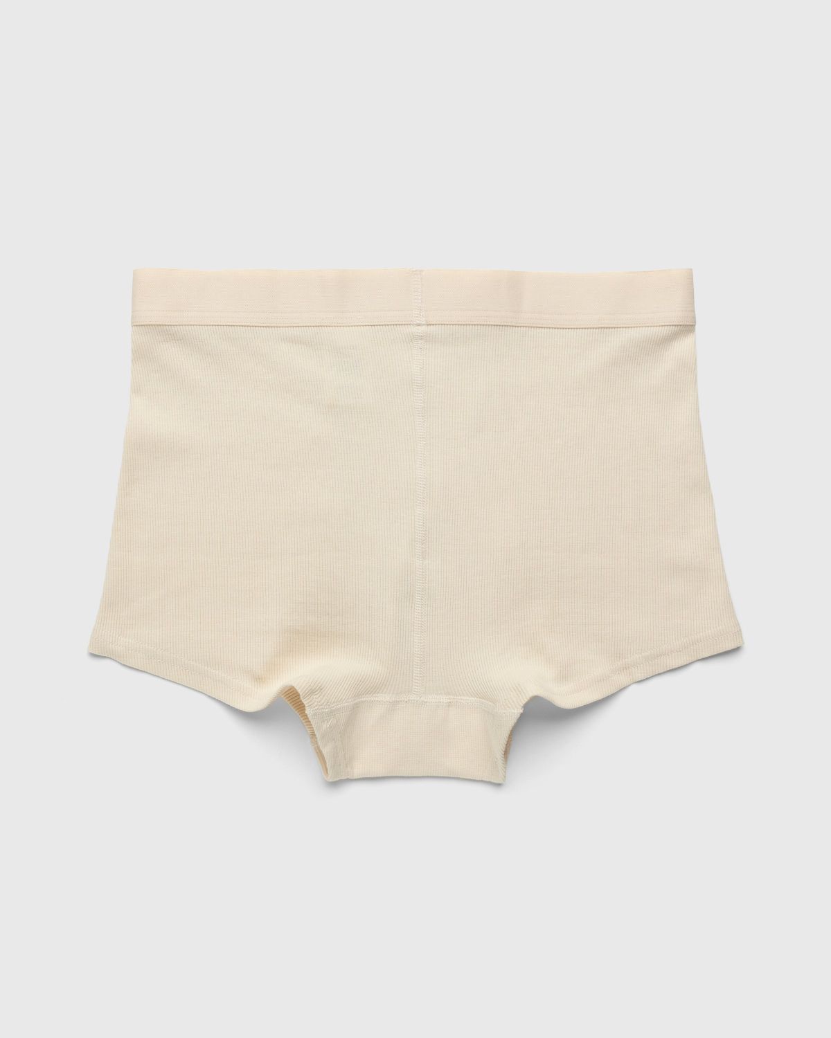 Marine Serre – Organic Cotton Ribbed Boxers Beige - Underwear - Beige - Image 6