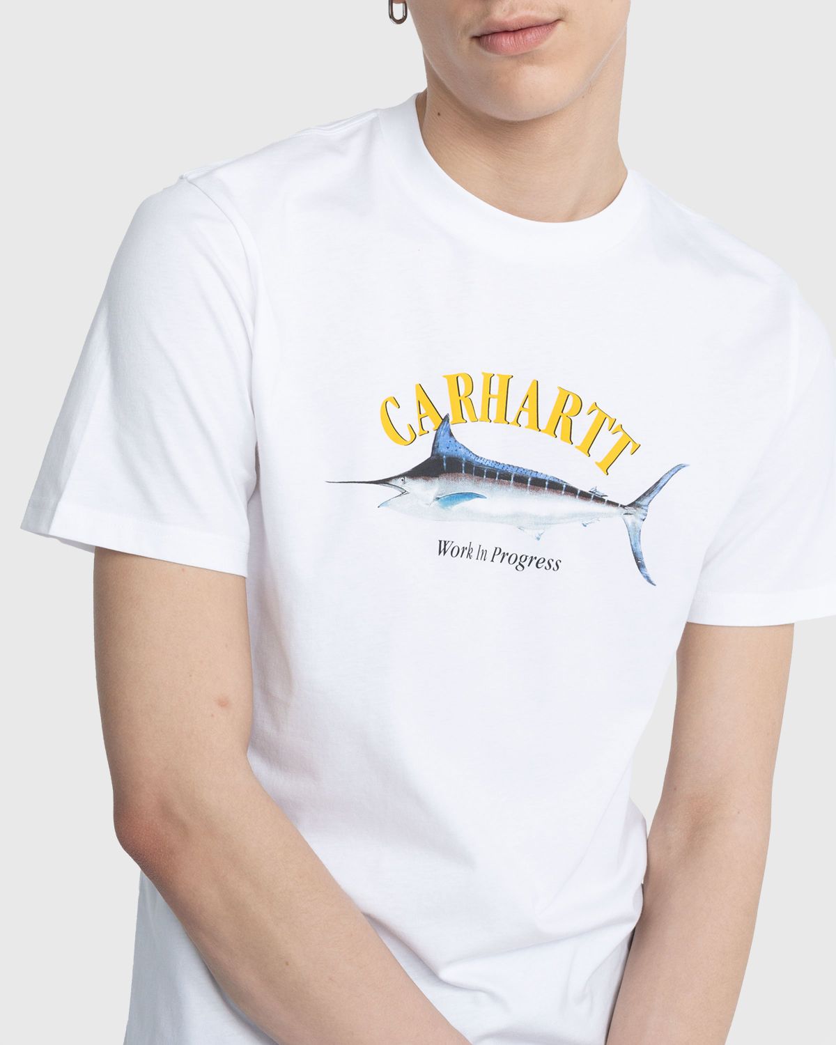 Carhartt WIP – Marlin T-Shirt White - Tops - White - Image 5