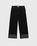Logo Grid Cuff Wide Leg Jeans Black