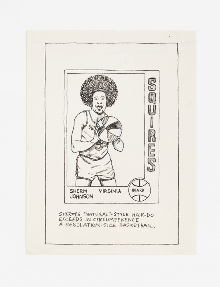 Raymond Pettibon, <em>No Title (Squires Sherm Johnson...)</em>, 1983