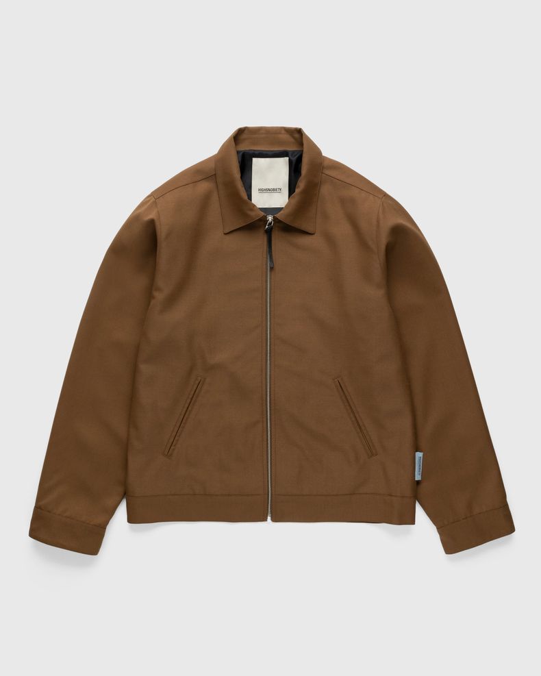 Wool Blend Garage Jacket Brown