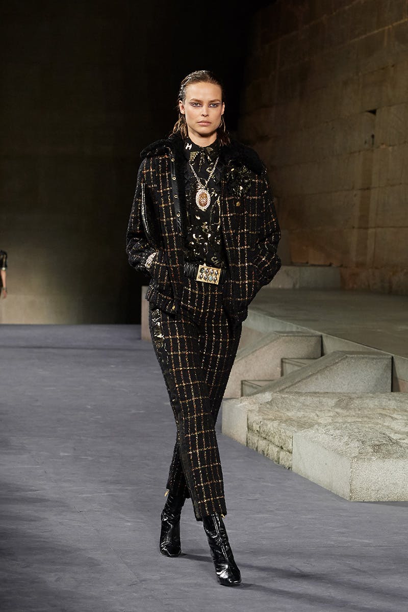 pharrell williams walks chanel show