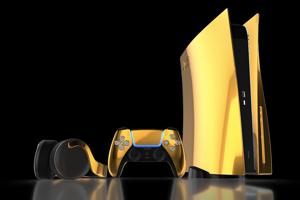 Truly Exquisite Gold PS5 console