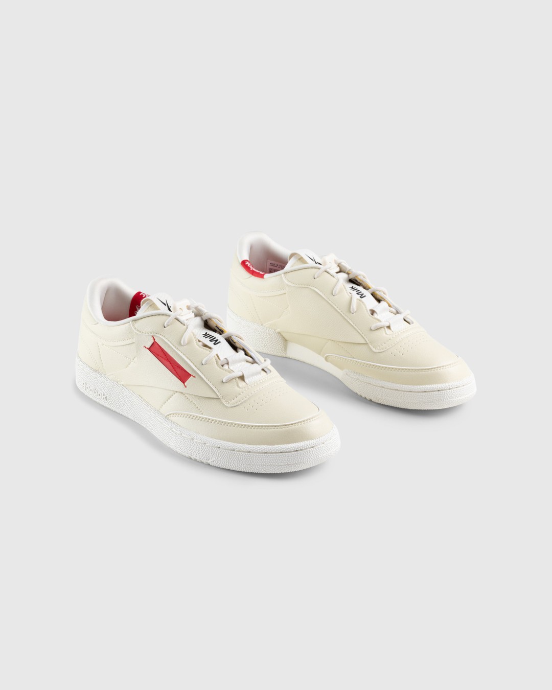 Reebok x Milk Makeup – Club C 85 Vegan Vintage Chalk/Vector Red/Core Black - Sneakers - Beige - Image 3
