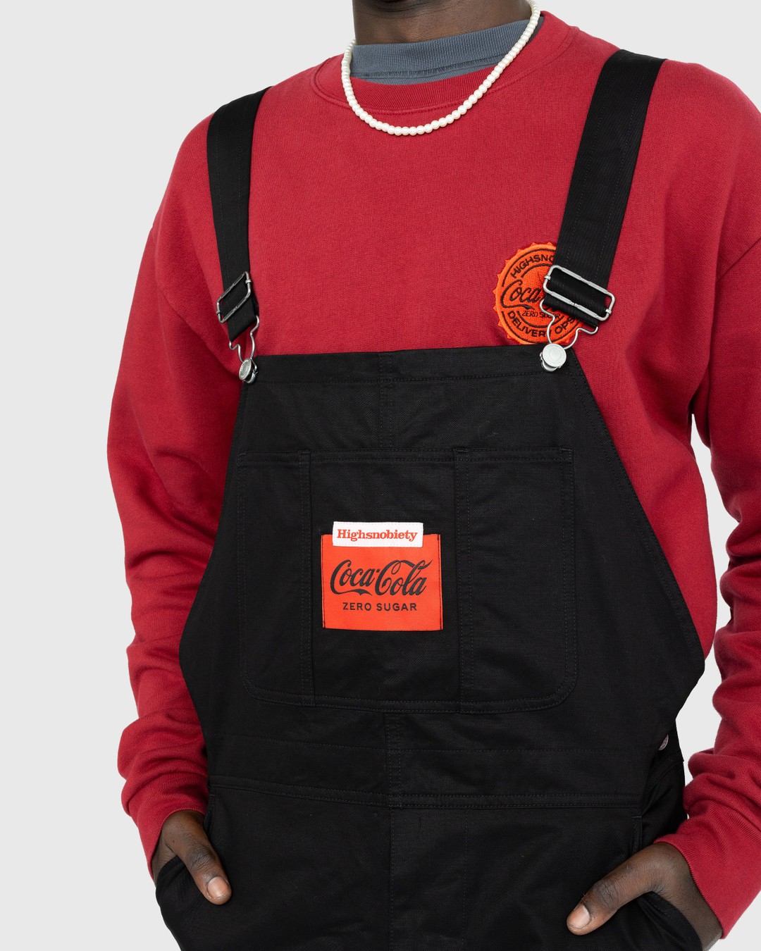 Highsnobiety x Coca-Cola Zero Sugar – Dungarees Black - Pants - Black - Image 5