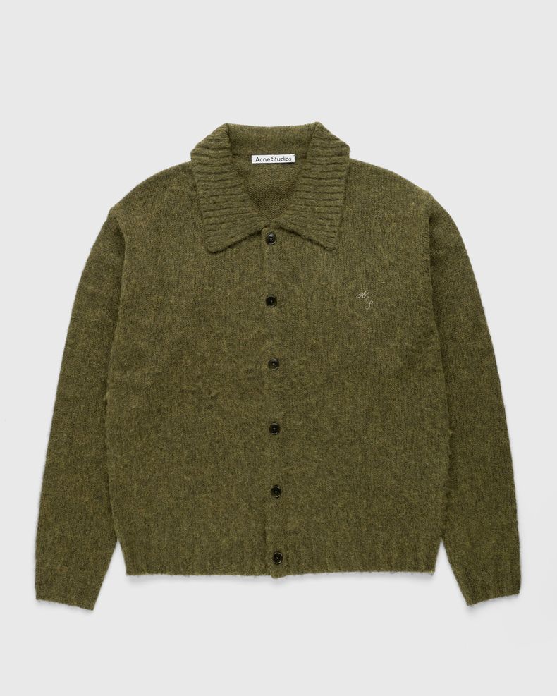 Polo Wool Cardigan Dark Olive