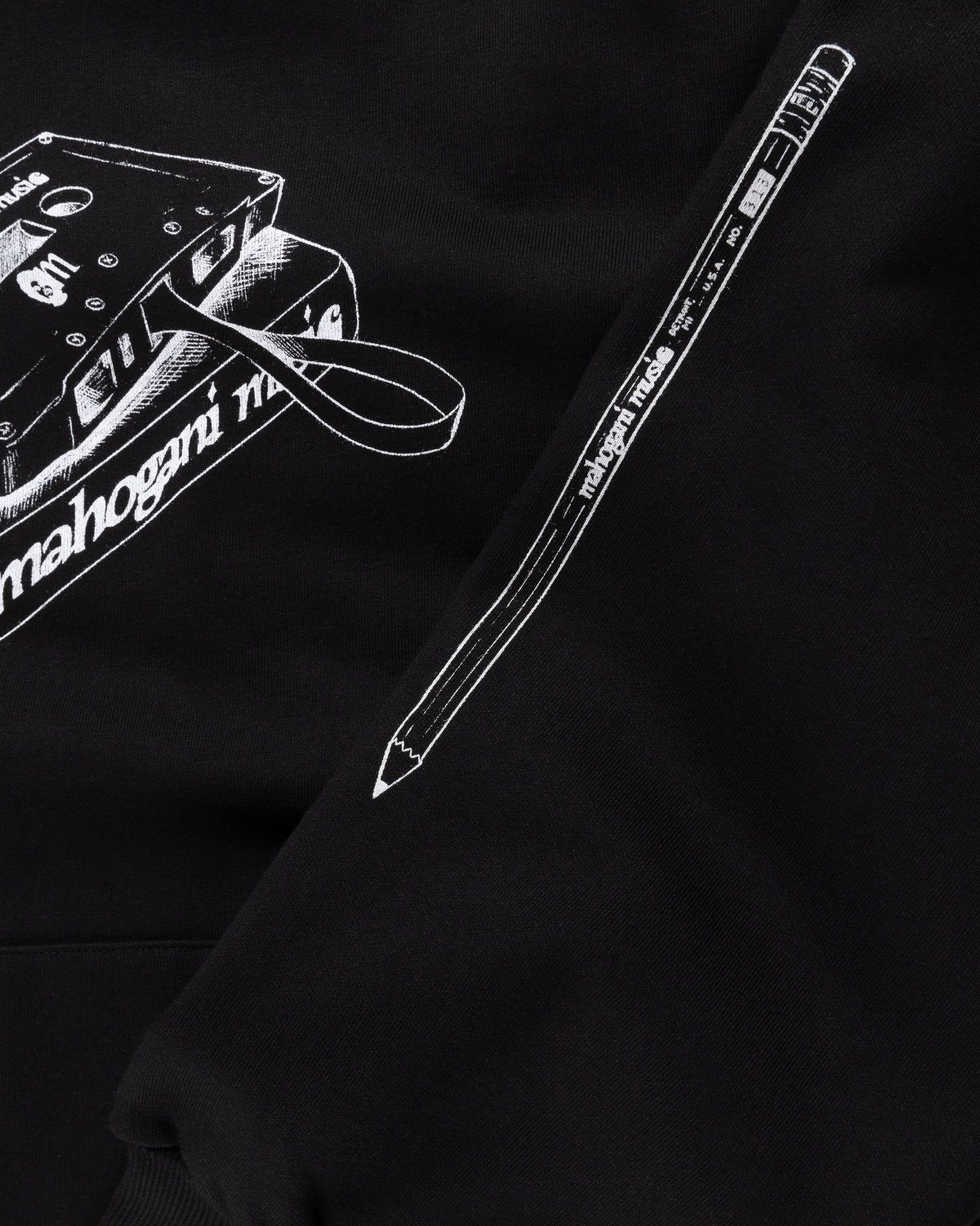 Carhartt WIP – Mahogani Music Hoodie Black/White - Sweats - Black - Image 5