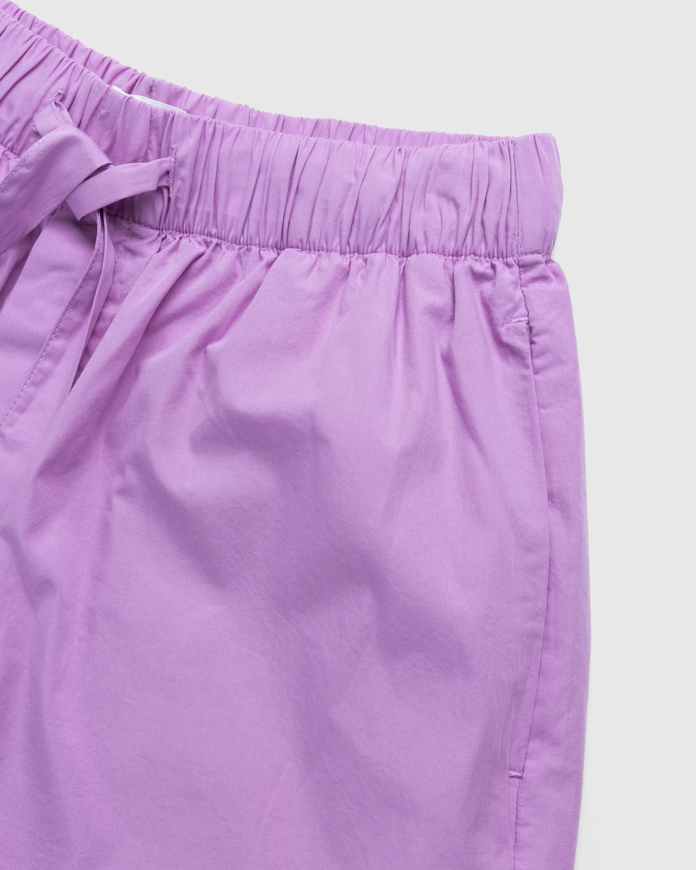 Tekla – Cotton Poplin Pyjamas Shorts Purple Pink - Pyjamas - Pink - Image 3