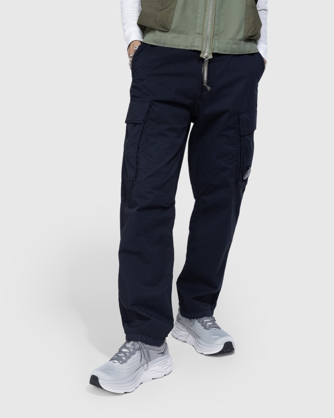 C.P. Company – Twill Stretch Cargo Pants Total Eclipse Blue - Pants - Blue - Image 2