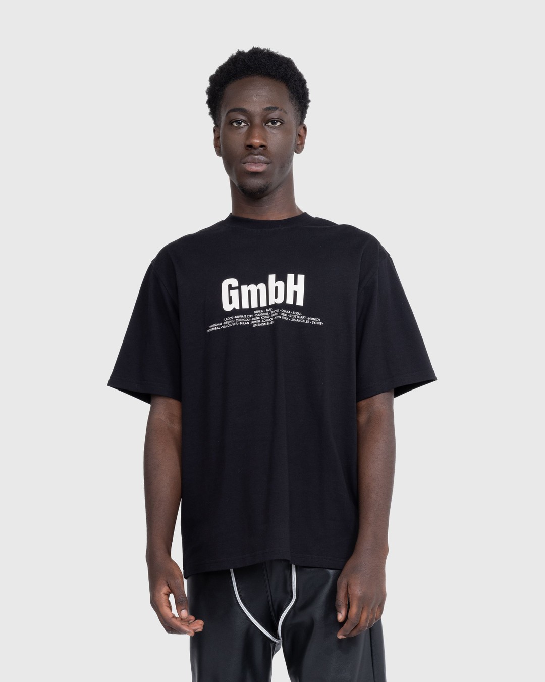 GmbH – Birk T-Shirt With Logo Print Black - Tops - Black - Image 2