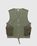 Mercerized Heavy Jersey Mixed Zipped Vest Green
