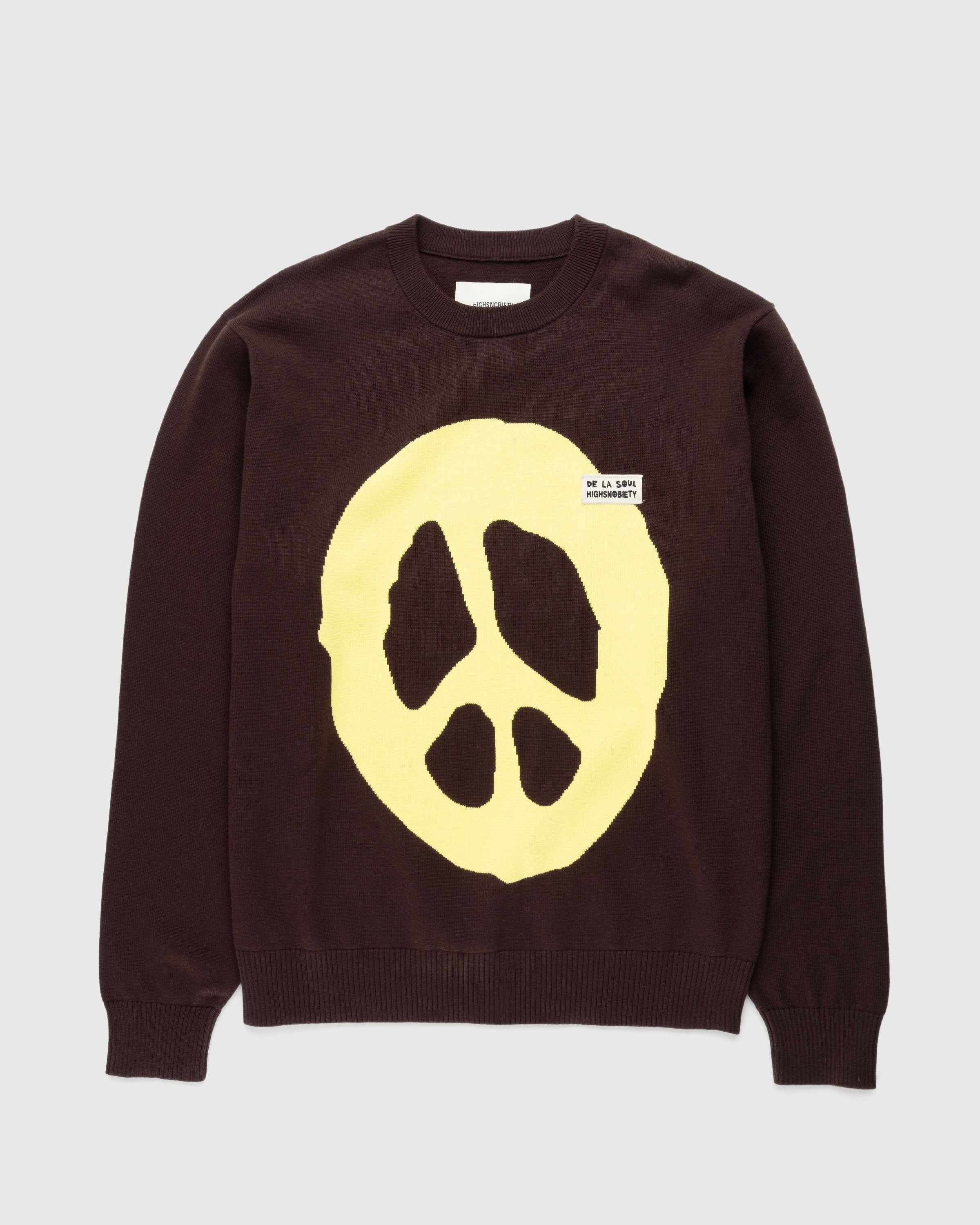 Highsnobiety x De La Soul Knit Crewneck Brown Highsnobiety Shop