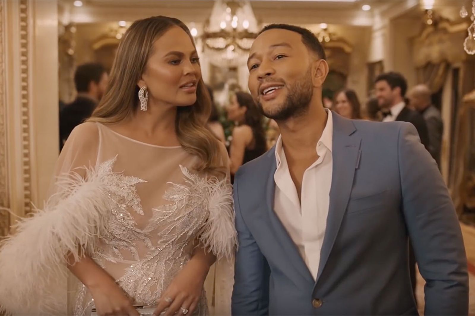 John Legend and Chrissy Teigen in Genesis ad for the super bowl
