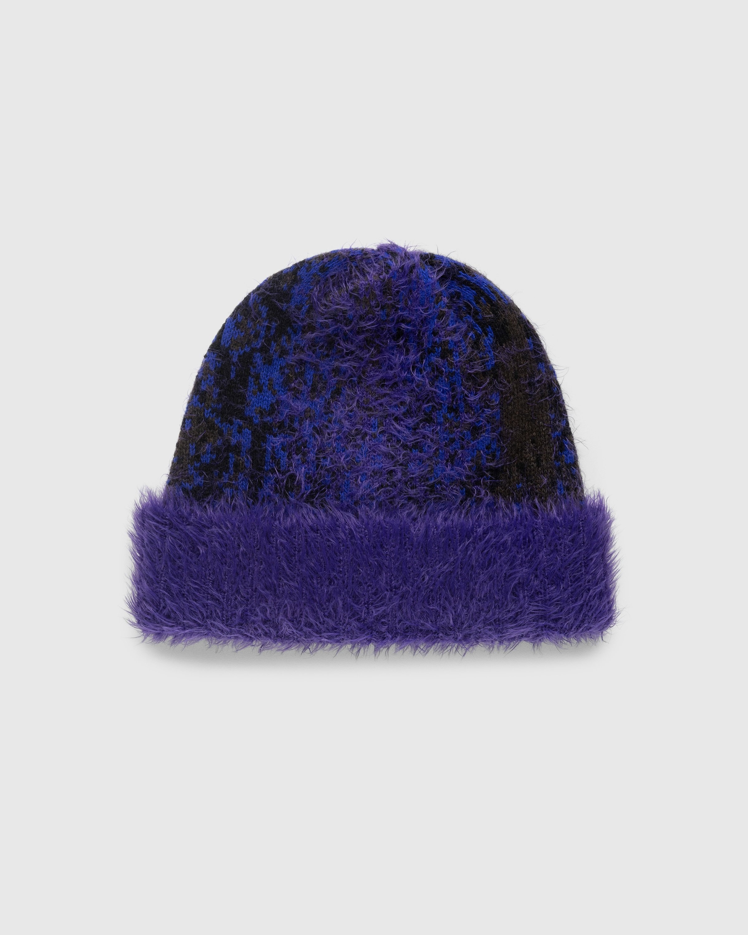 Y/Project – Gradient Hairy Knit Beanie Purple/Blue/Brown