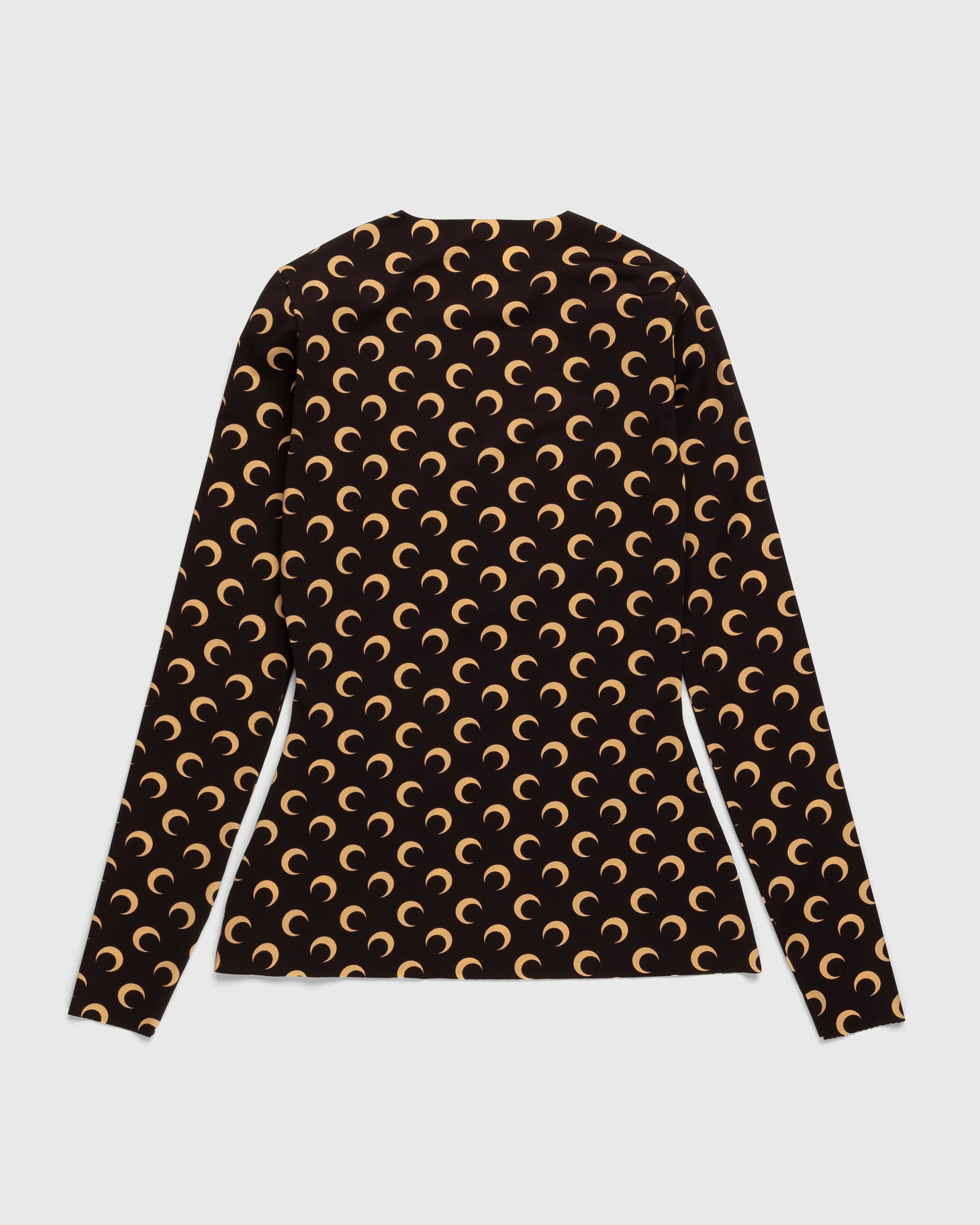 Marine Serre – Second Skin Moon Top Brown - Longsleeves - Brown - Image 3
