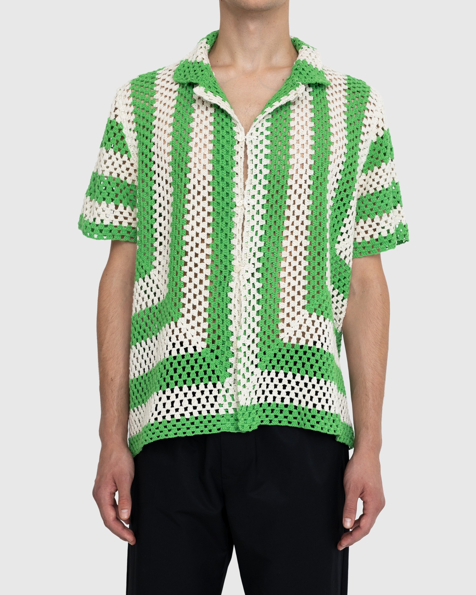 Bode – Crochet Shirt Green | Highsnobiety Shop