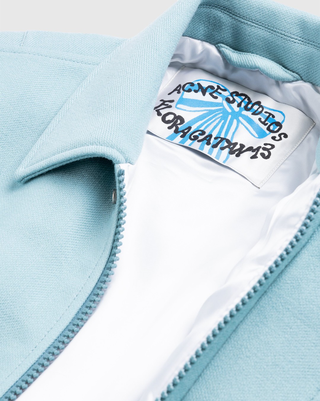 Acne Studios – Logo Bomber Jacket Pale Jade - Outerwear - Blue - Image 6