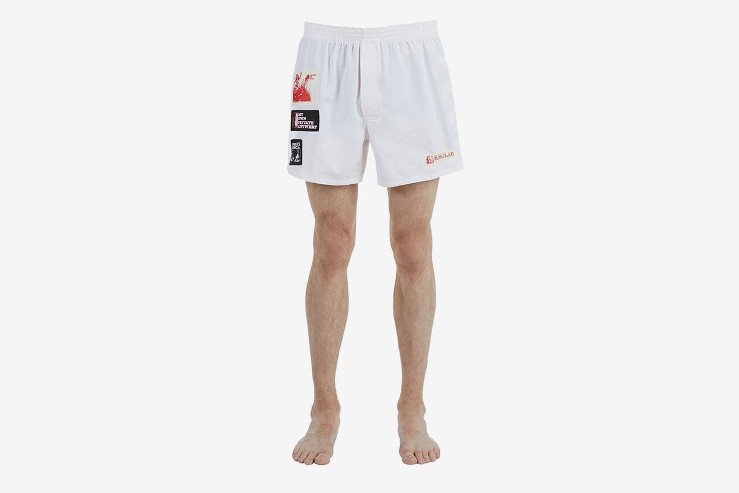 Cotton Boxer Shorts W/ Patches