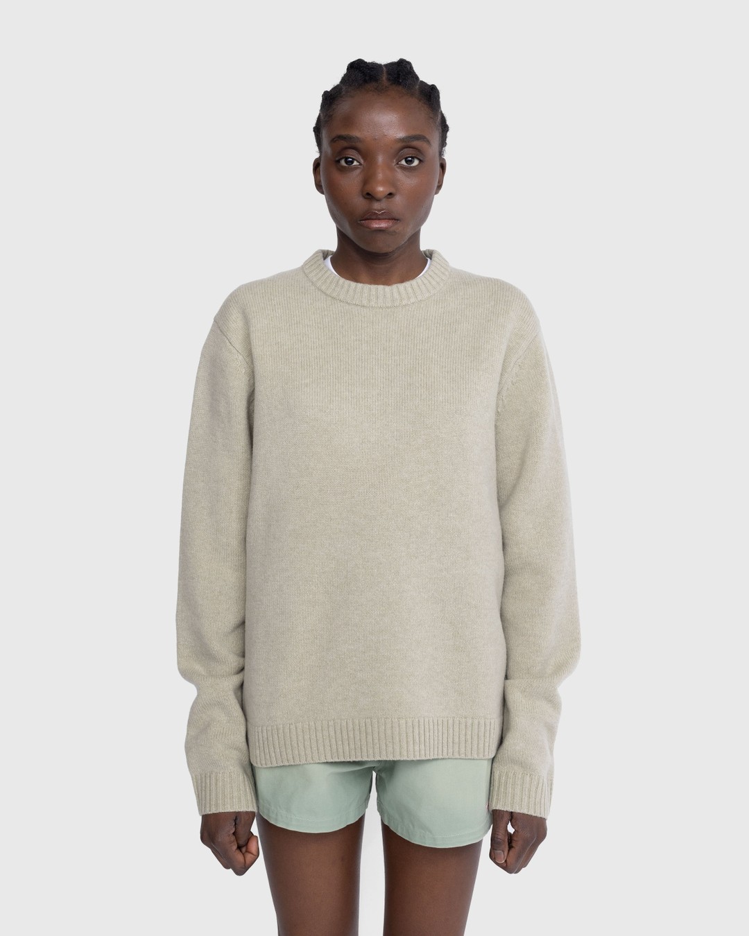 Stockholm Surfboard Club – Knit Wool Crewneck Sweater Sage