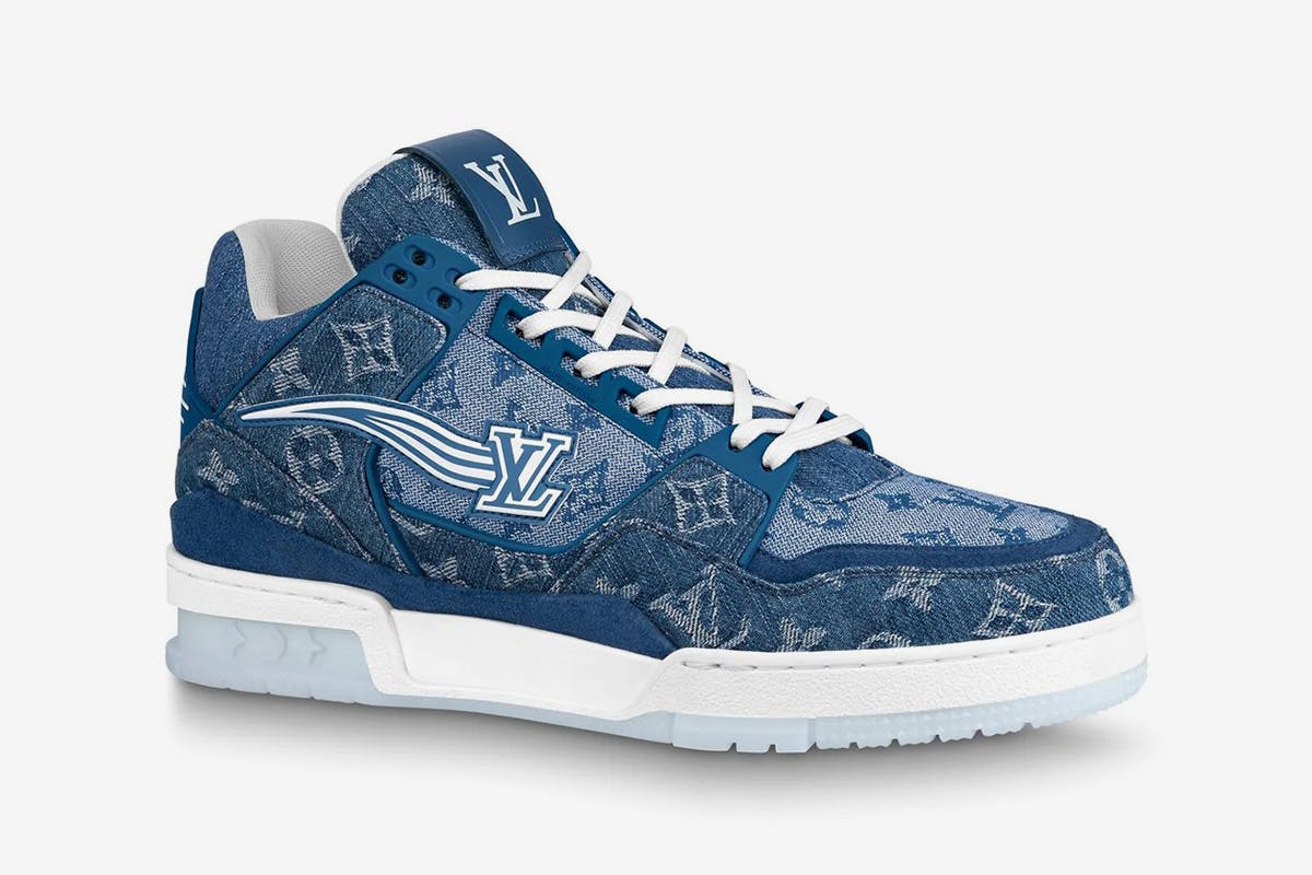 Louis LV Trainer "Monogram Denim": Buy It Here