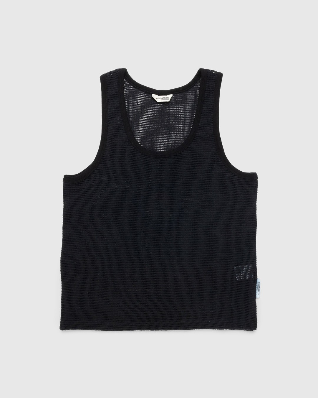 Highsnobiety – Cotton Mesh Knit Tank Top Black - Tops - Black - Image 1