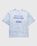Acne Studios – Tea Dyed Logo Stamp T-Shirt Blue - Tops - Blue - Image 1