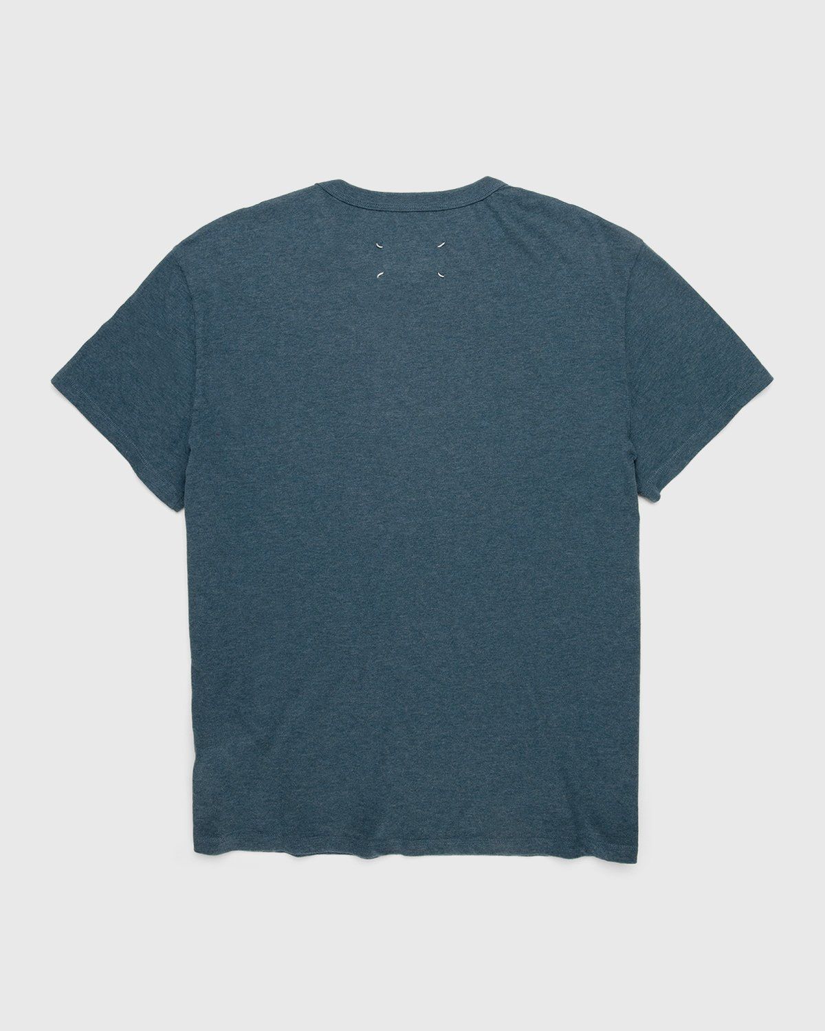 Maison Margiela – Logo T-Shirt Blue - Tops - Blue - Image 2
