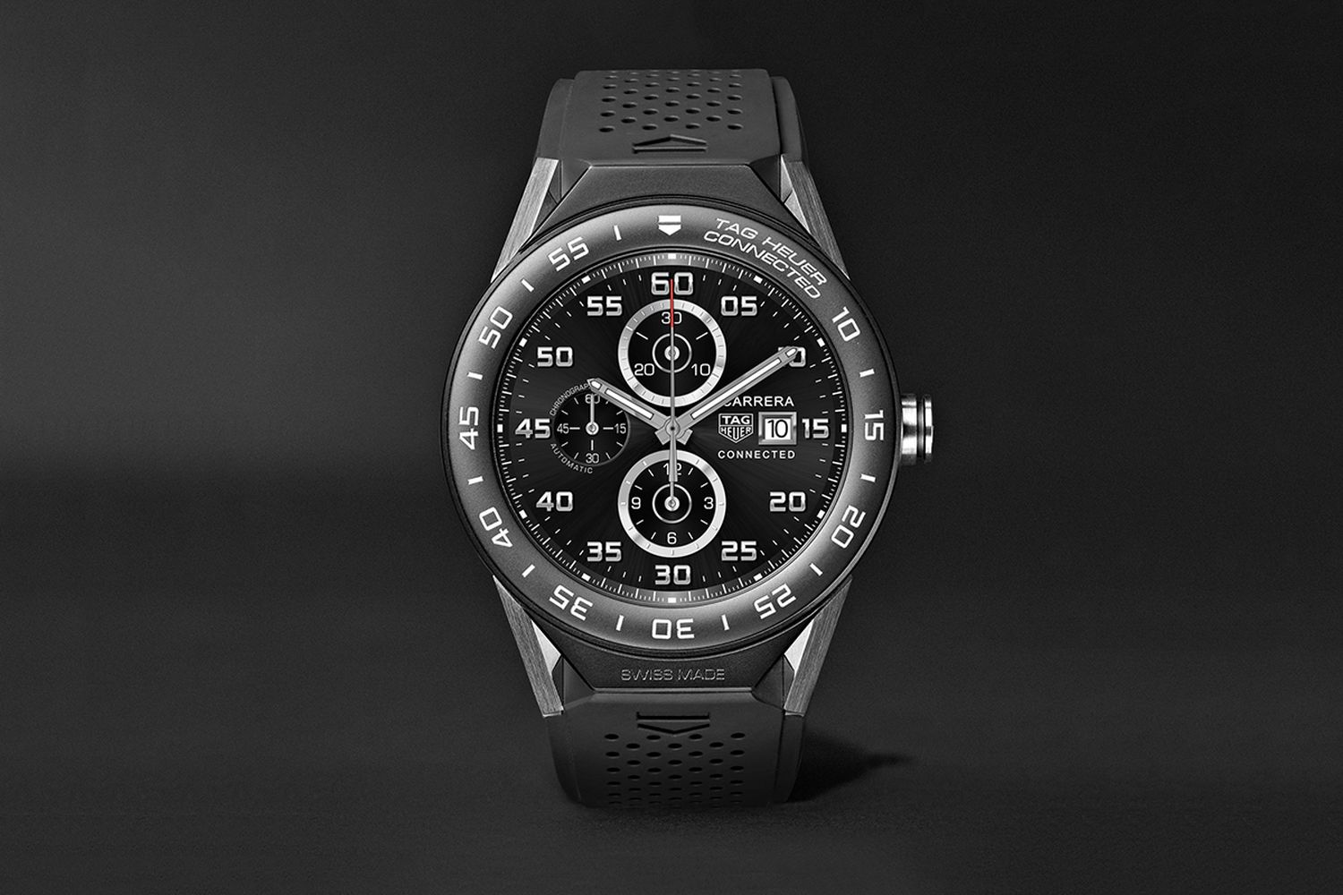 Connected Modular 45mm Titanium, Ceramic And Rubber Smart Watch