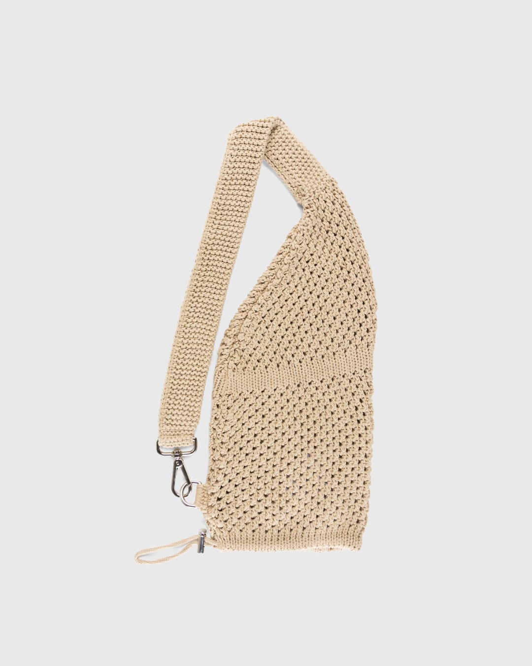SSU – Mesh Stitch Knitted Bag Tan - Shoulder Bags - Beige - Image 2