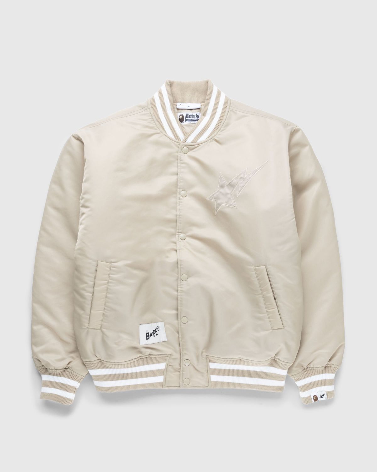 BAPE x Highsnobiety – Varsity Jacket Beige - Outerwear - Beige - Image 1