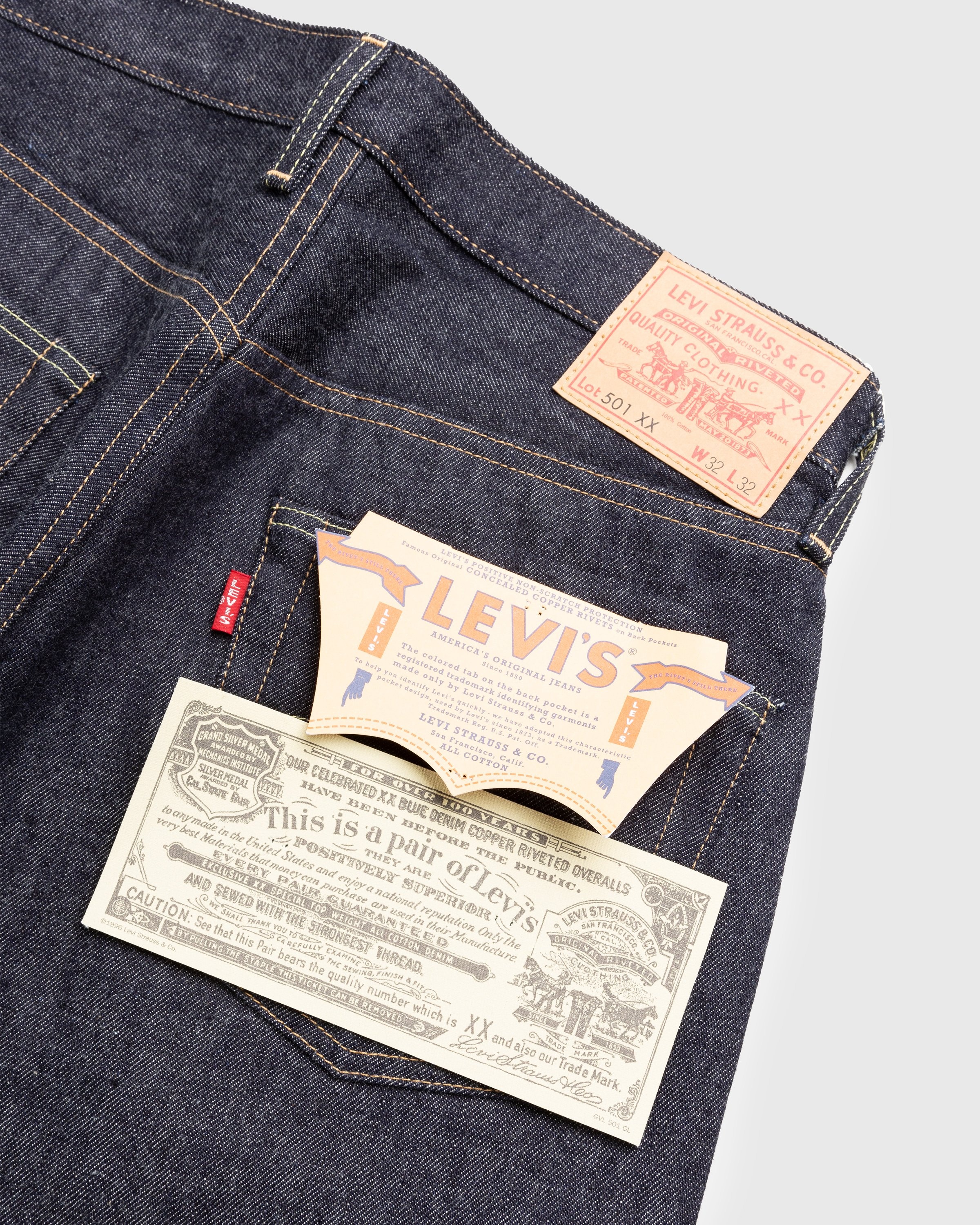 Levis 1954 501 Jeans Vintage Clothing - Rigid Dark Indigo Blue