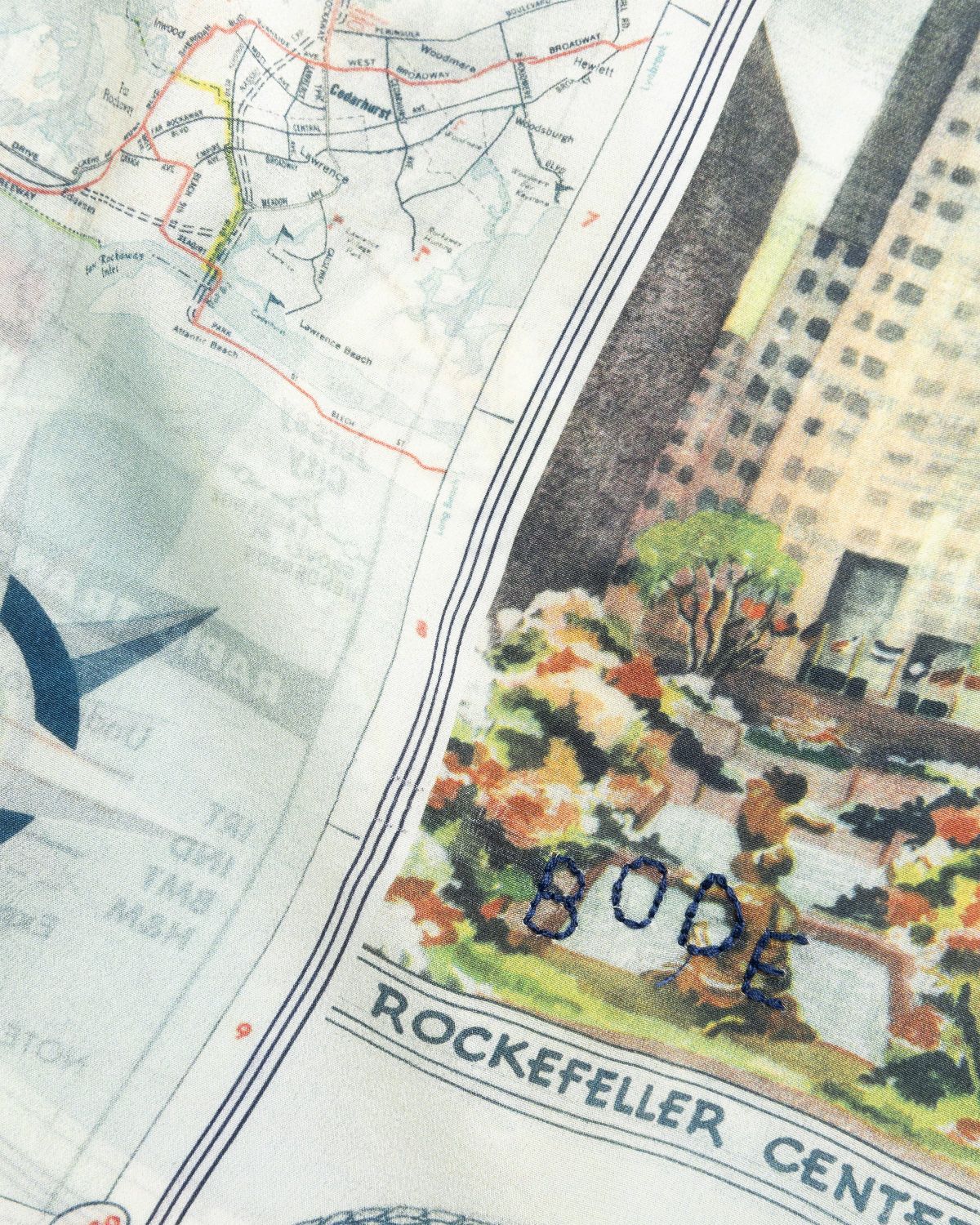 Bode – New York City Map Short-Sleeve Shirt Multi - Shirts - Multi - Image 7