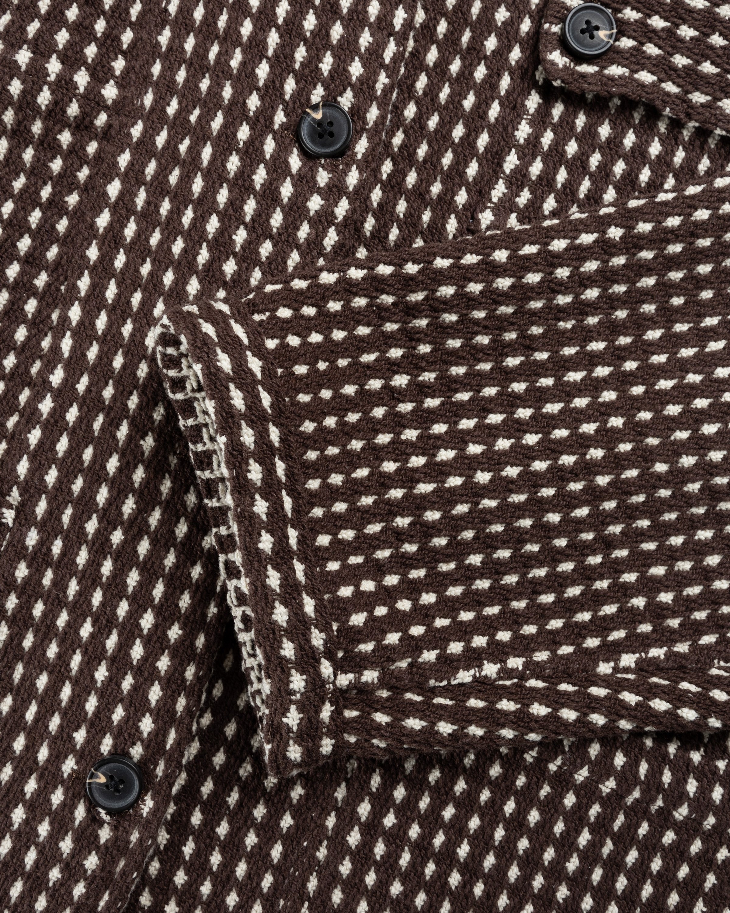 Bode – Reversible Duo Waffle Jacket Brown - Outerwear - Brown - Image 9