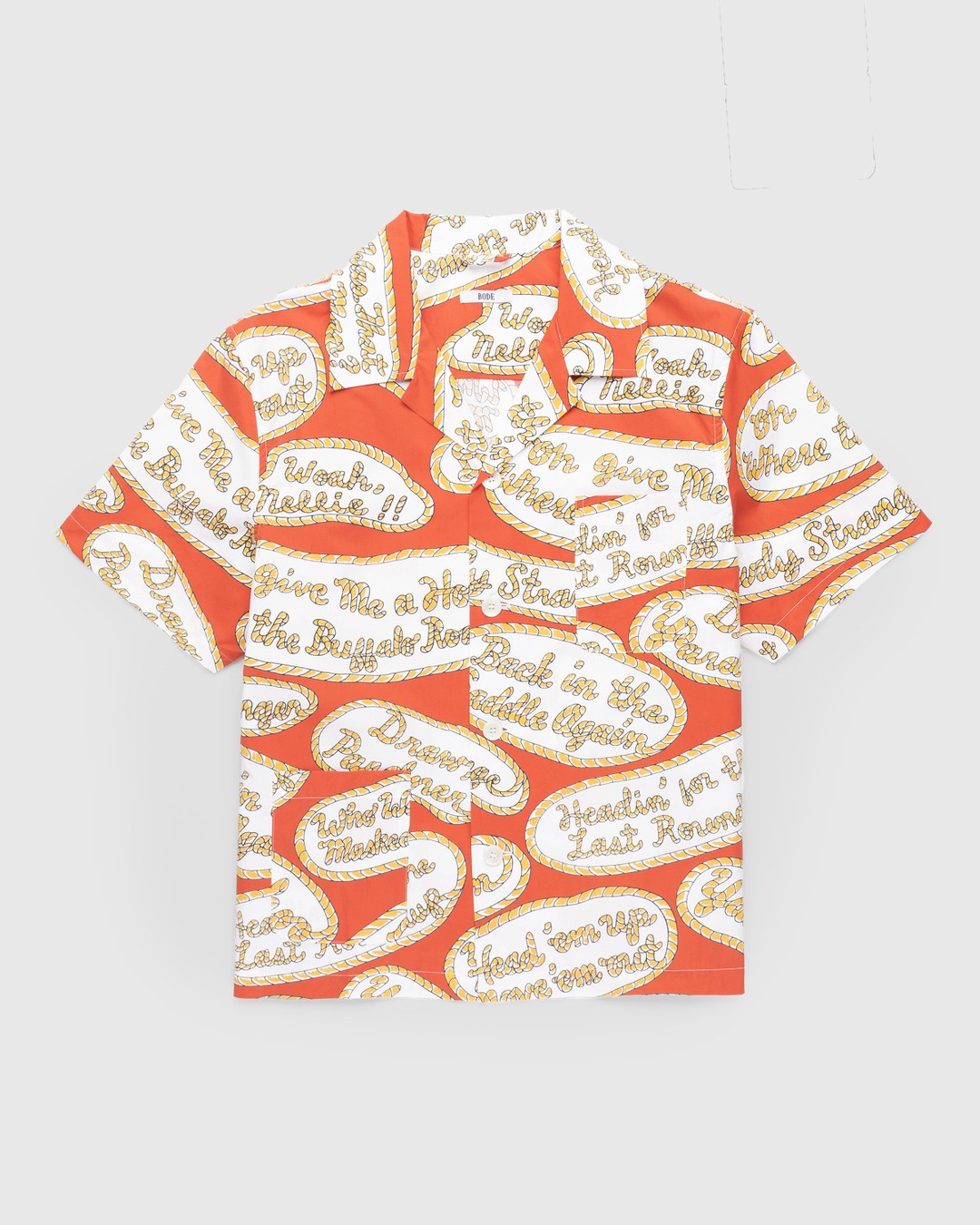 Bode – Rodeo Slogans Short-Sleeve Shirt Red/Multi - Shirts - Red - Image 1
