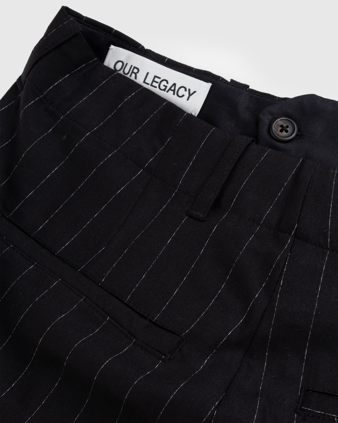 Our Legacy – Borrowed Chino Black Chalk Stripe - Pants - Black - Image 6